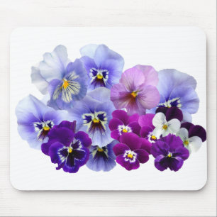 Tapis De Souris Pansy Isolé Violet Nature Fleur Violet Famille.