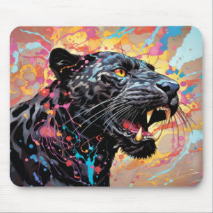 Tapis De Souris Panther Colorful Animal Enchanter