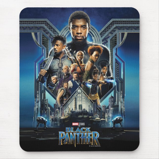 Tapis De Souris Panthère noire | Caractères sur Wakanda (Devant)