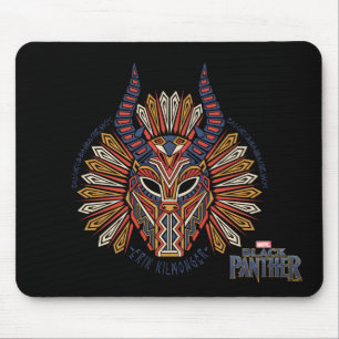 Tapis De Souris Panthère noire   Erik Killmonger Icône de masques 