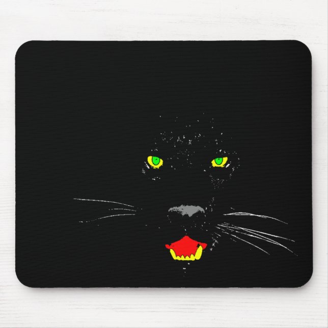 Tapis De Souris Panthère noire Mousepad (Devant)