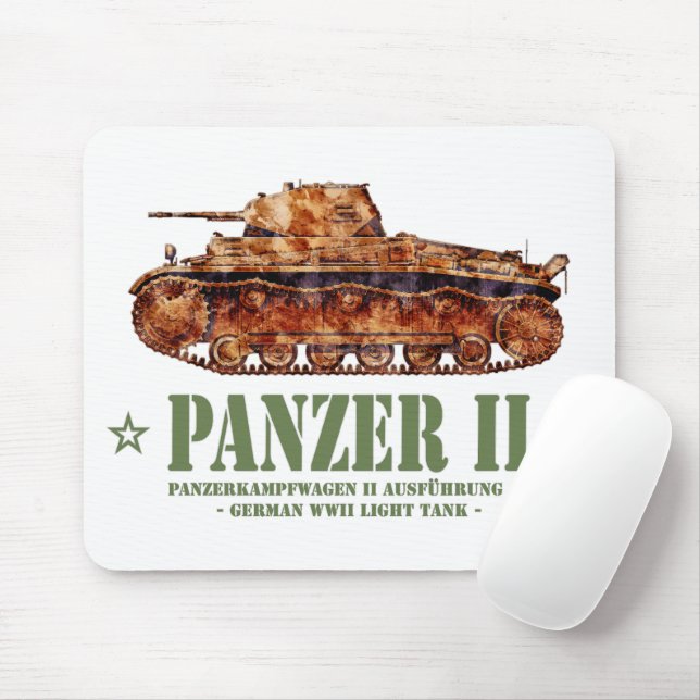 Tapis De Souris Panzer II A2 2ÈME GUERRE MONDIALE allemands de cha (Avec souris)