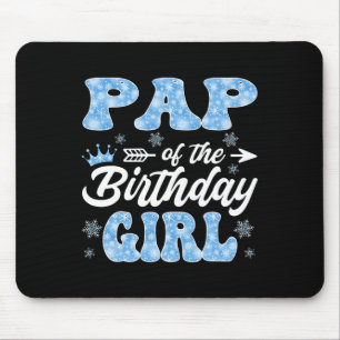 Tapis De Souris Pap De La Fille D'anniversaire Flocons Hiver Noël