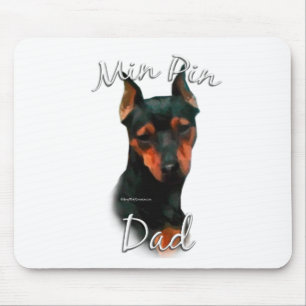 Tapis De Souris Papa 2 du Pinscher miniature (noir)