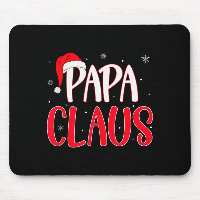 Tapis De Souris Papa Claus Christmas Family Matching Pajamas Funny (Devant)