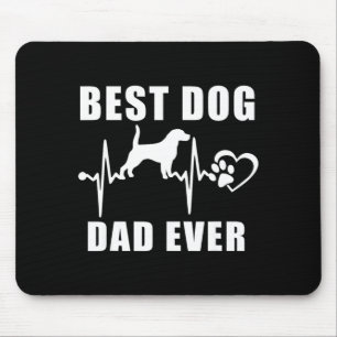 Tapis De Souris Papa de chien toujours Beagle chien battement de c