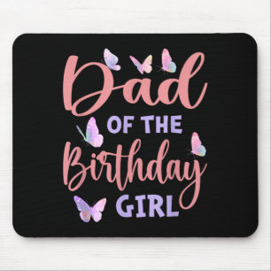 Tapis De Souris Papa de la fille d'anniversaire Papillon Famille A