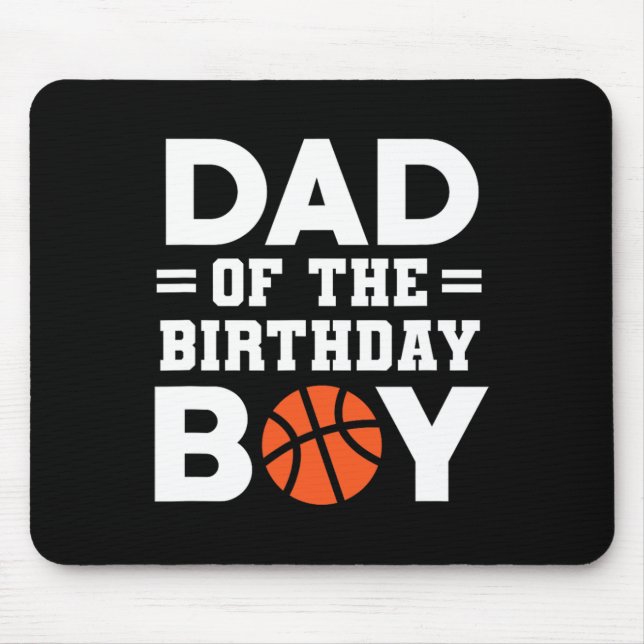 Tapis De Souris Papa De L'Anniversaire Boy Basketball Coach Basket (Devant)