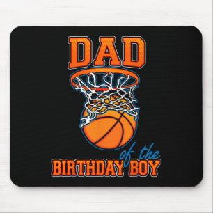 Tapis De Souris Papa De L'Anniversaire Boy Basketball Famille Anni