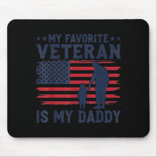 Tapis De Souris Papa de l'armée favorite fier Fille Fils Papa