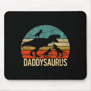 Tapis De Souris Papa Dinosaure Daddysaurus 3 Trois Enfants Noël Ch