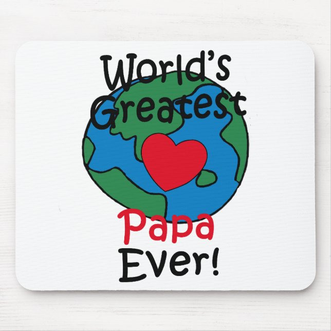 Tapis De Souris Papa du monde au cœur génial (Devant)