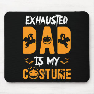 Tapis De Souris Papa Épuisé Est Mon Costume Mens Drôle Halloween G