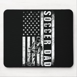 Tapis De Souris Papa footballeur drapeau États-Unis équipe de foot