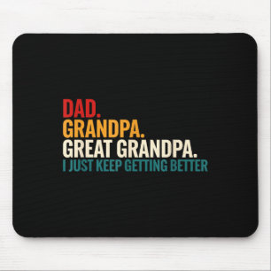 Tapis De Souris Papa Grand-père Arrière-grand-père Citation drôle