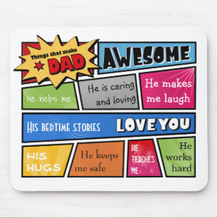 Tapis De Souris Papa impressionnant Mousepad