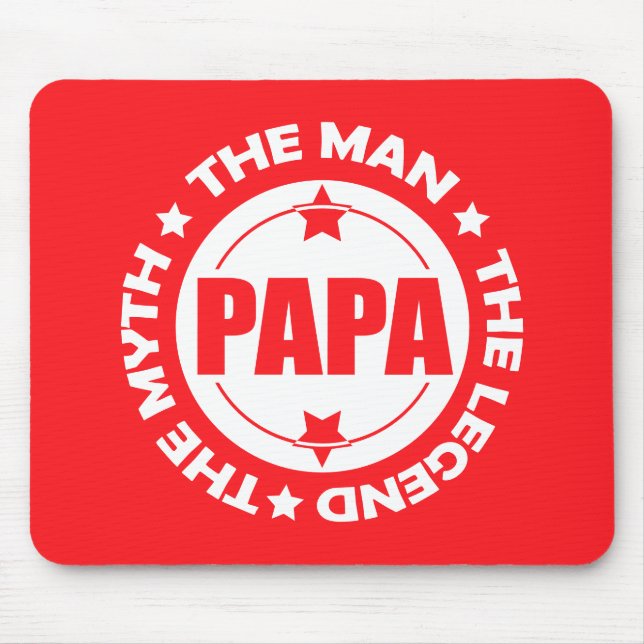 Tapis De Souris Papa. L'Homme. Le Mythe. La Légende. (Devant)