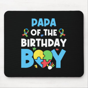 Tapis De Souris Papa Of The Birthday Boy Sensibilisation sur l'aut