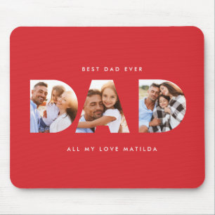 Tapis De Souris Papa photo typographie moderne cadeau enfant