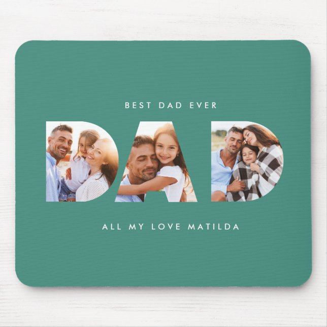 Tapis De Souris Papa photo typographie moderne cadeau enfant (Devant)