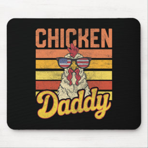 Tapis De Souris Papa Poule Éleveur de Volailles Vintage Drôle de F