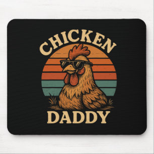 Tapis De Souris Papa Poulet Vintage Papa Poulet Agriculteur Volail