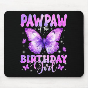 Tapis De Souris Papapapou de la fille d'anniversaire Papillon Drôl