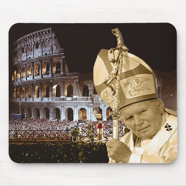 Tapis De Souris Pape Jean Paul II bénissant Mousepad (Devant)
