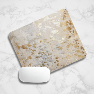 Tapis De Souris Papier à blanc en or à imprimer à la souris métall