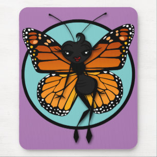 TAPIS DE SOURIS PAPIER À SOURIS VERTICAL MONARCH BOTTERFLY LADY