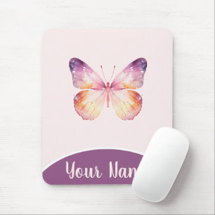 Tapis De Souris Papier aquarelle papillon Art 