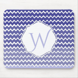 Tapis De Souris Papier de souris personnalisé Ombre bleu Chevron