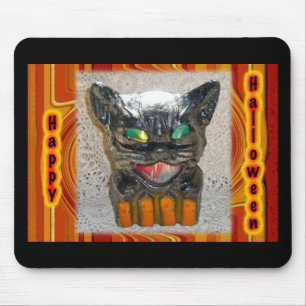 Tapis De Souris Papier Mache Halloween Chats