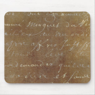 Tapis De Souris papier parcheminé bronzage de manuscrit français