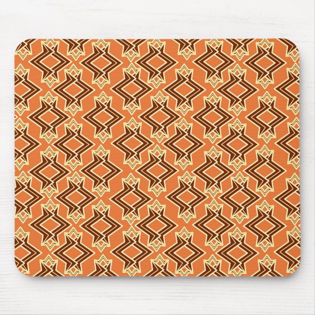 Tapis De Souris Papier peint Art Déco Motif, Terracotta / Rust (Devant)