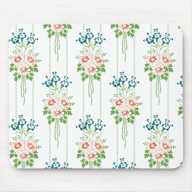 Tapis De Souris Papier peint baroque Bouquet de fleurs... (Devant)