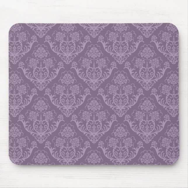 Tapis De Souris Papier peint floral pourpre (Devant)