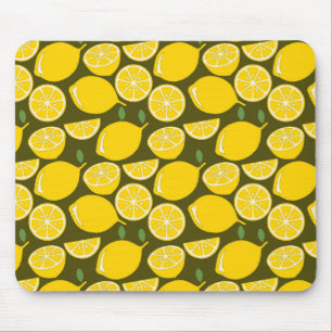 Tapis De Souris Papier Peint Motif Citron Jaune Été