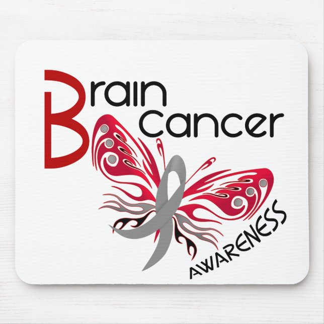 Tapis De Souris PAPILLON 3 de cancer du cerveau (Devant)