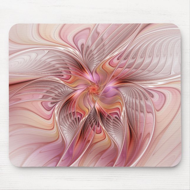 Tapis De Souris Papillon Abstrait coloré Imaginaire Fractal Art (Devant)