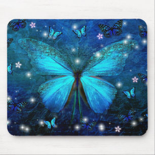 Tapis De Souris Papillon bleu élégant