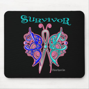 Tapis De Souris Papillon celtique de survivant - cancer de la