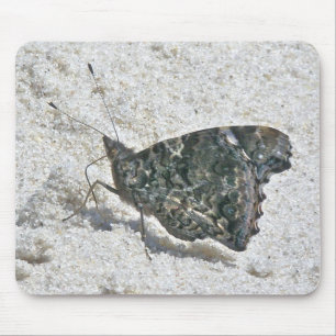 Tapis De Souris Papillon de l'amiral rouge sur les éléments de coo