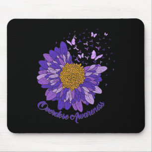 Tapis De Souris Papillon de marguerite violet sensibilisation à la