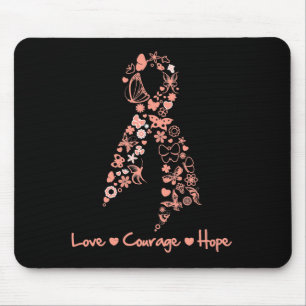 Tapis De Souris Papillon d'espoir de courage d'amour - Cancer
