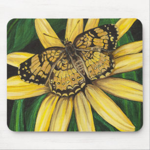 Tapis De Souris Papillon d'or Mousepad