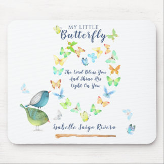 Tapis De Souris Papillon du coeur Le Seigneur vous bénisse