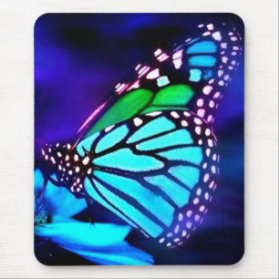 Tapis De Souris Papillon en lumière bleue