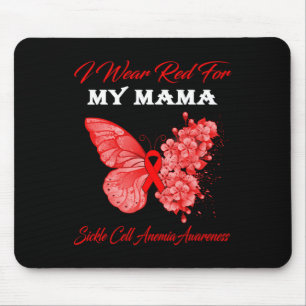 Tapis De Souris Papillon Je Porte Le Rouge Pour Ma Mama Sickle Cel
