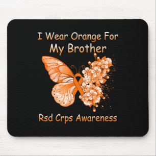 Tapis De Souris Papillon Je Porte Orange Pour Mon Frère RSD CRPS A